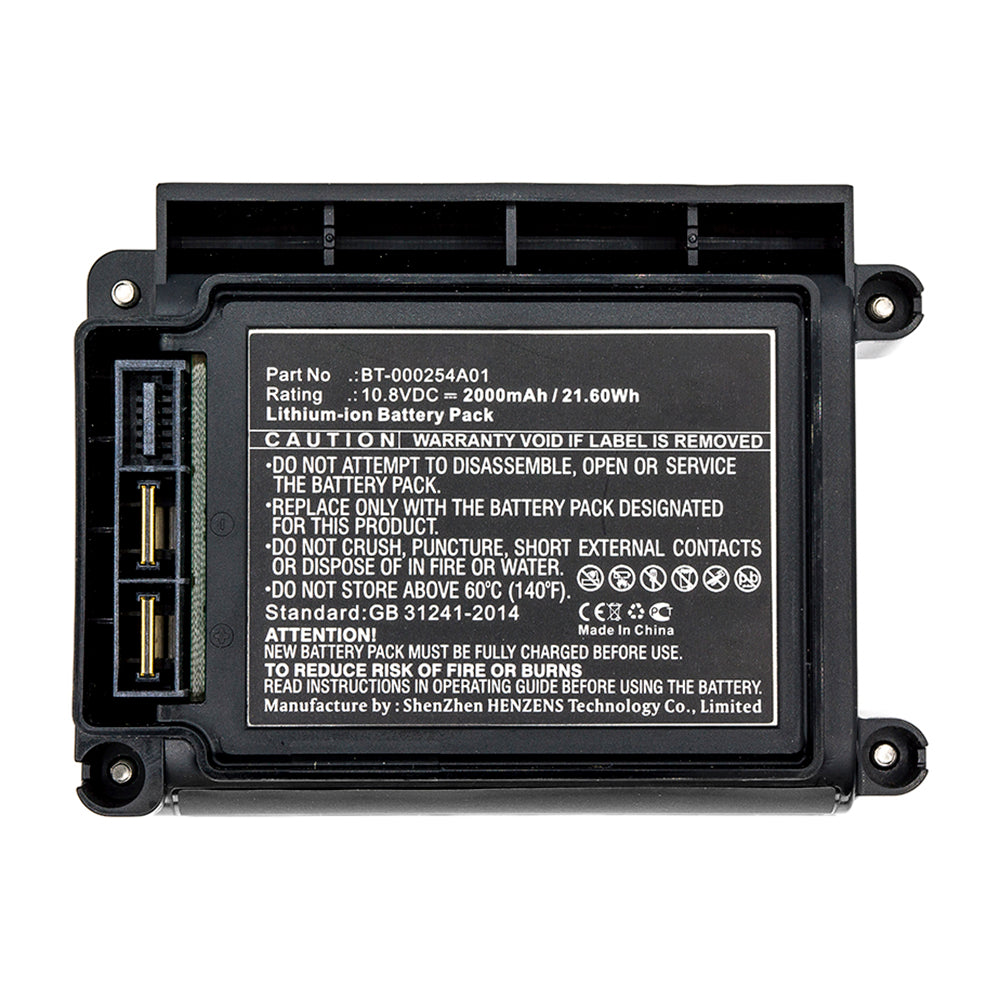 Batteries N Accessories BNA-WB-L14346 Vehicle Battery - Li-ion, 10.8V, 2000mAh, Ultra High Capacity - Replacement for Zebra BT-000254A01 Battery