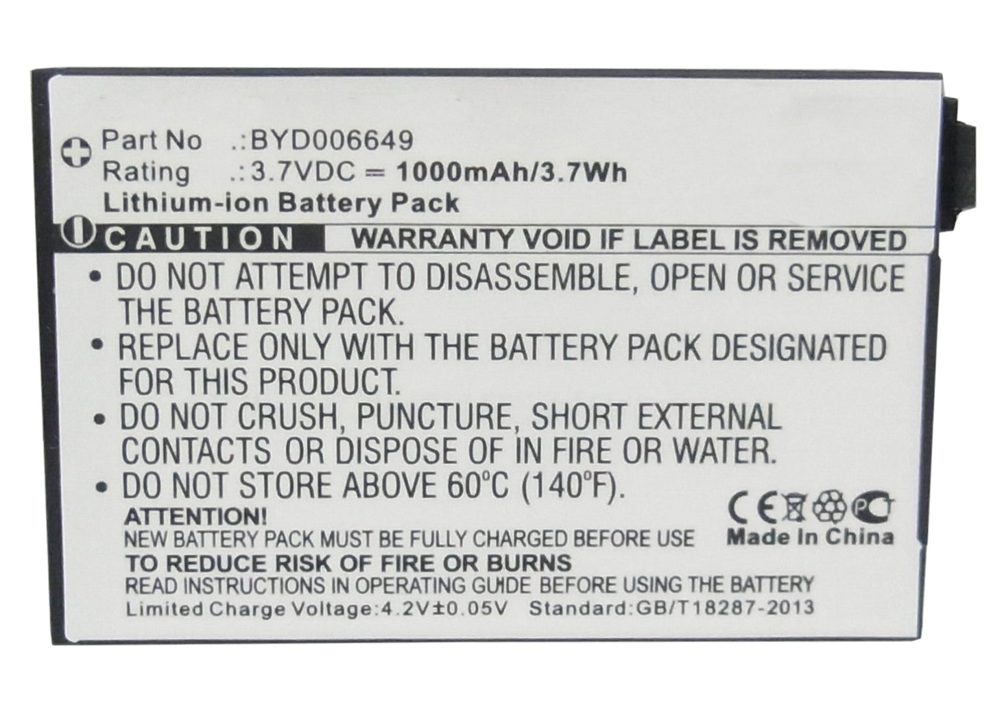 Batteries N Accessories BNA-WB-L7118 Baby Monitor Battery - Li-Ion, 3.7V, 1000 mAh, Ultra High Capacity Battery - Replacement for BT BT298555 Battery