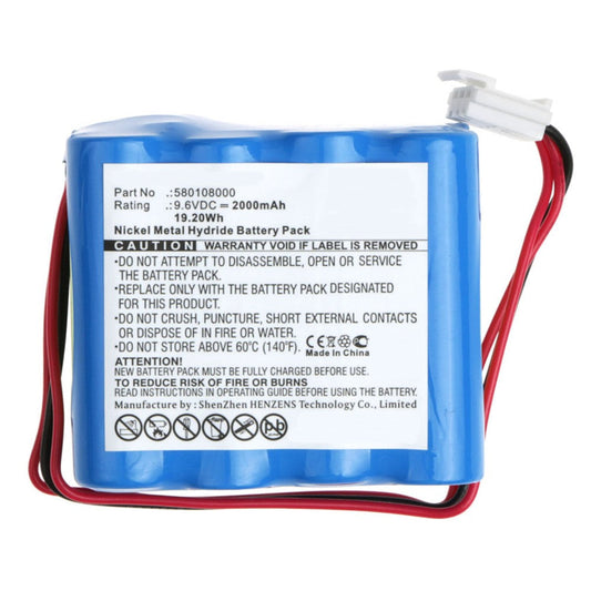 Batteries N Accessories BNA-WB-H11126 Time Clock Battery - Ni-MH, 9.6V, 2000mAh, Ultra High Capacity - Replacement for Acroprint 580108000 Battery