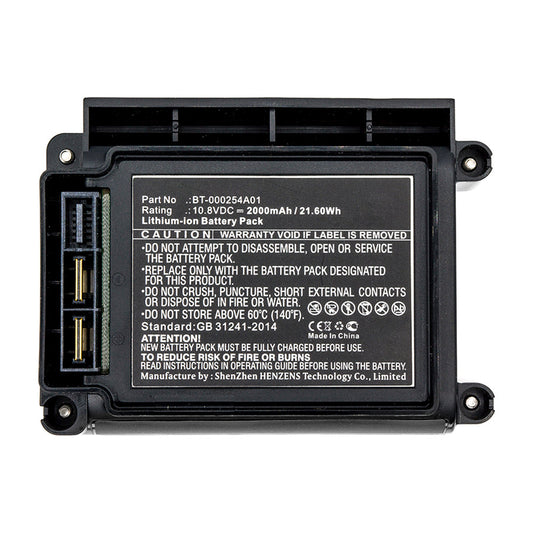 Batteries N Accessories BNA-WB-L14346 Vehicle Battery - Li-ion, 10.8V, 2000mAh, Ultra High Capacity - Replacement for Zebra BT-000254A01 Battery